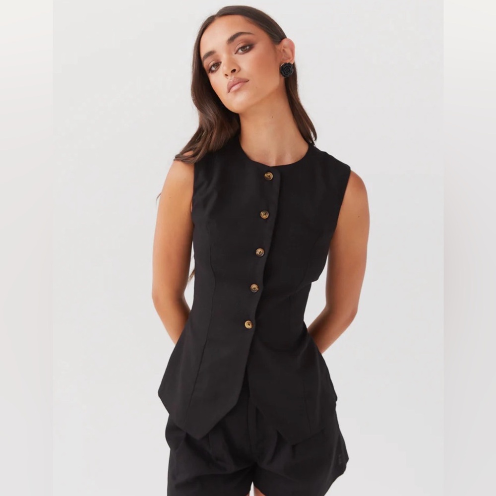 Peppermayo Black Button-Up Set